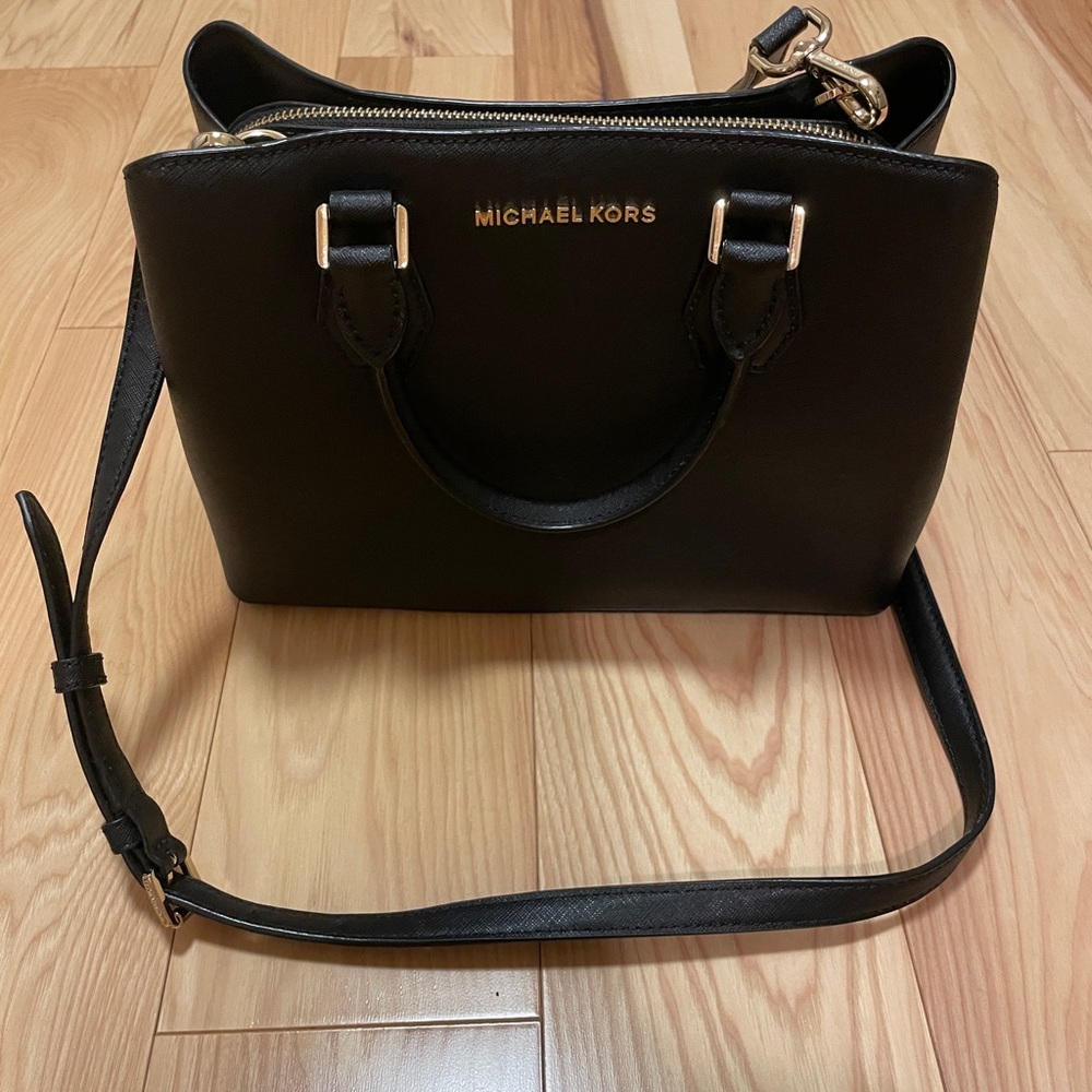 Michael Kors Black Leather Handbag